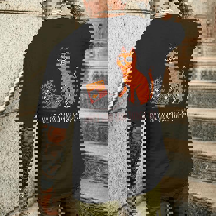 おもしろ猫 通販 イラスト グラフィック メンズTシャツ バックプリント 彼への贈り物