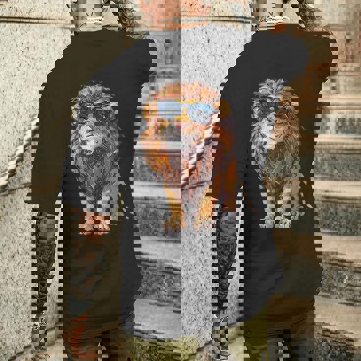 かわいい ライオン キッズ レディース メンズ メンズTシャツ バックプリント 彼への贈り物