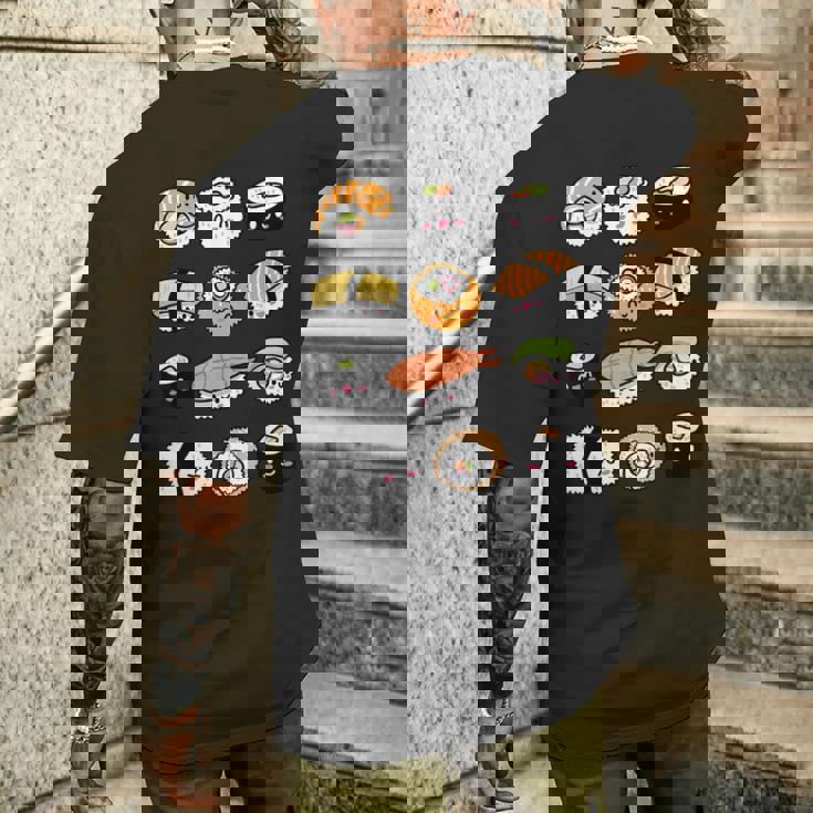 かわいいお寿司 メンズTシャツ バックプリント 彼への贈り物