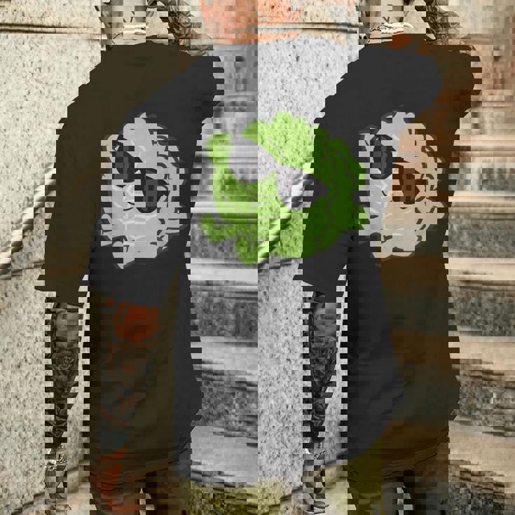 かわいいキャベツ 果実 リラックスできるレイジーキャベツ メンズTシャツ バックプリント 彼への贈り物