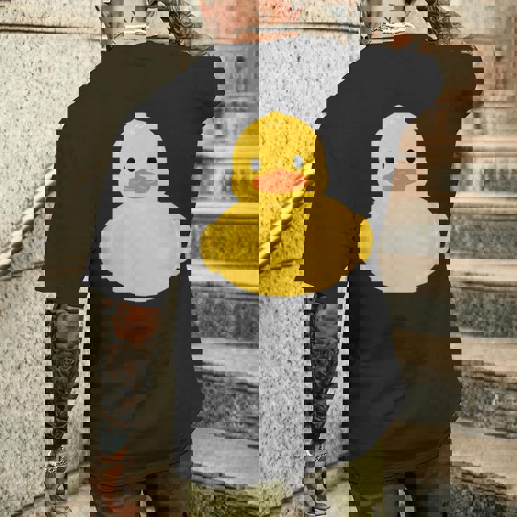 かわいいゴム製アヒルのアヒル メンズTシャツ バックプリント 彼への贈り物