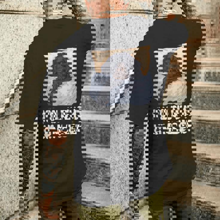 かわいいフラットコートレトリバー If You Love Meleep メンズTシャツ バックプリント 彼への贈り物