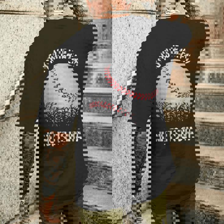 ここは天国か？アイオワ・ビンテージ・ベースボール・コーン・フィールズ メンズTシャツ バックプリント 彼への贈り物