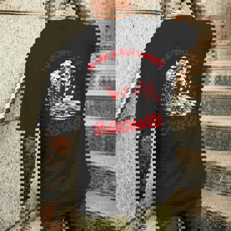 これがビスケット・キャット・ベーキング・ミーム・ニーディングの作り方です メンズTシャツ バックプリント 彼への贈り物