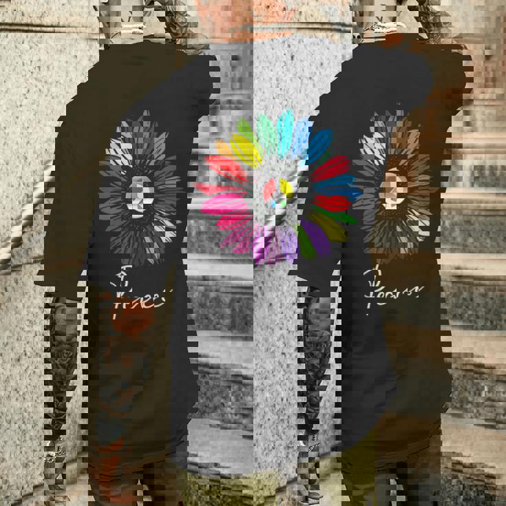 すべての愛する人々に平和 陽気なデザイン メンズTシャツ バックプリント 彼への贈り物