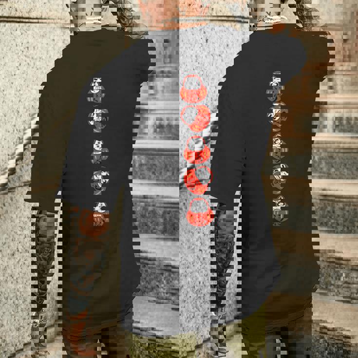 だるま 和柄 おもしろ 福 メンズTシャツ バックプリント 彼への贈り物