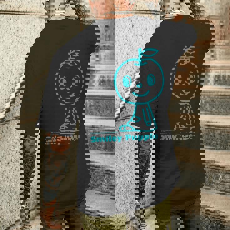 にっこりごきげん！おすわりぷっぷる メンズTシャツ バックプリント 彼への贈り物