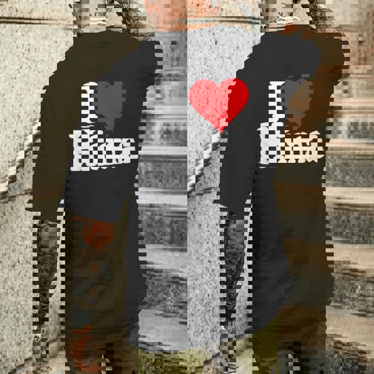 にハートのひな名前が大好き メンズTシャツ バックプリント 彼への贈り物