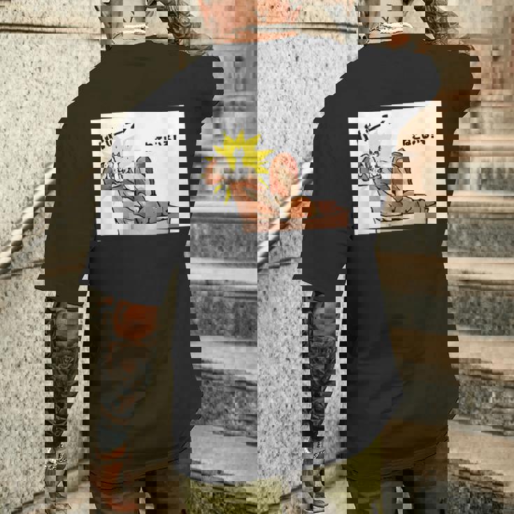 ねこいる！ババーン メンズTシャツ バックプリント 彼への贈り物