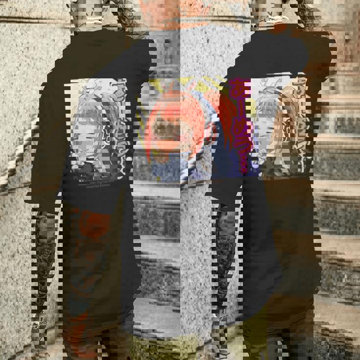 ひなビタスタンプ めう05「あーめう…」 メンズTシャツ バックプリント 彼への贈り物