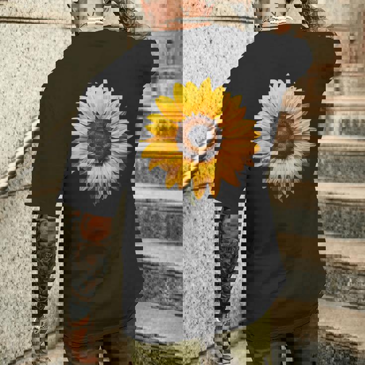 ひまわり モチーフ フラワーアート アート ひまわり メンズTシャツ バックプリント 彼への贈り物