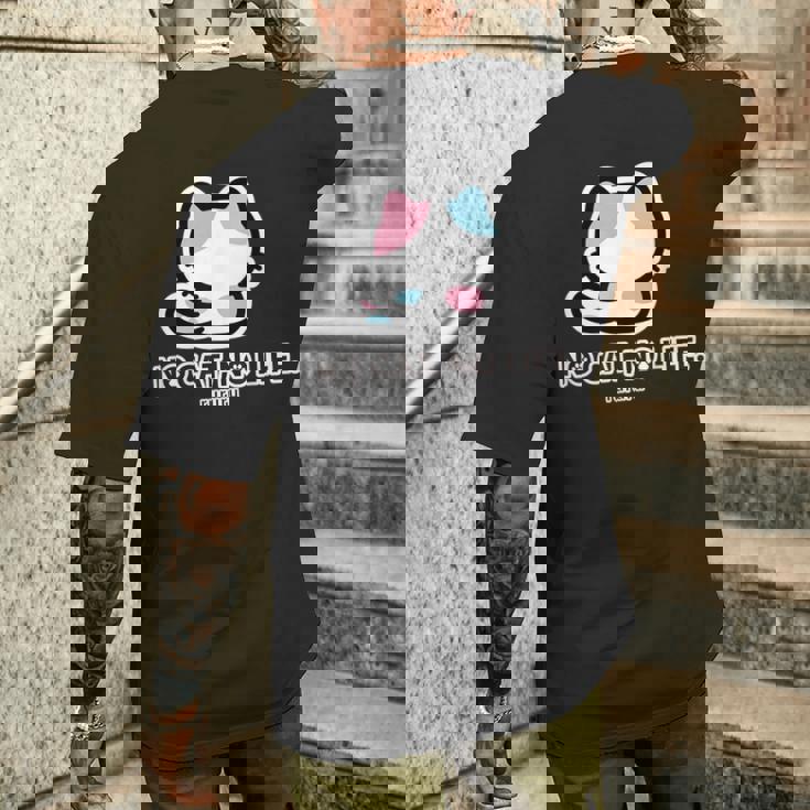 びーえするるる【Bsテレ東公式】No Cat No Life（ブラック） メンズTシャツ バックプリント 彼への贈り物