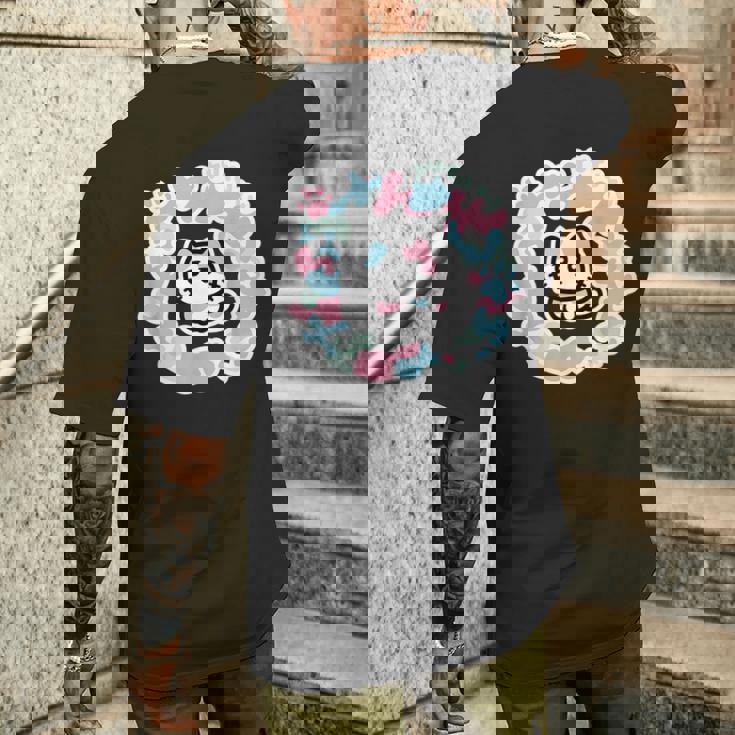 びーえするるる【Bsテレ東公式】カモフラージュ柄tシャツ（ブラック） メンズTシャツ バックプリント 彼への贈り物