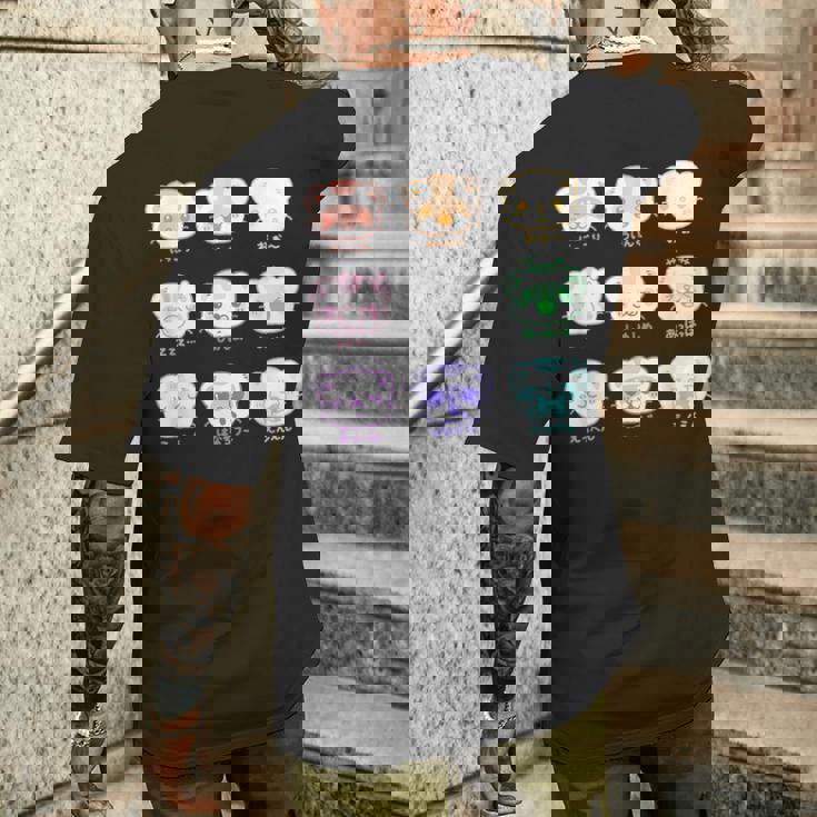 ふわふわふぇれっと フェレット Ferret イタチ Kawaii Cute Japanese メンズTシャツ バックプリント 彼への贈り物