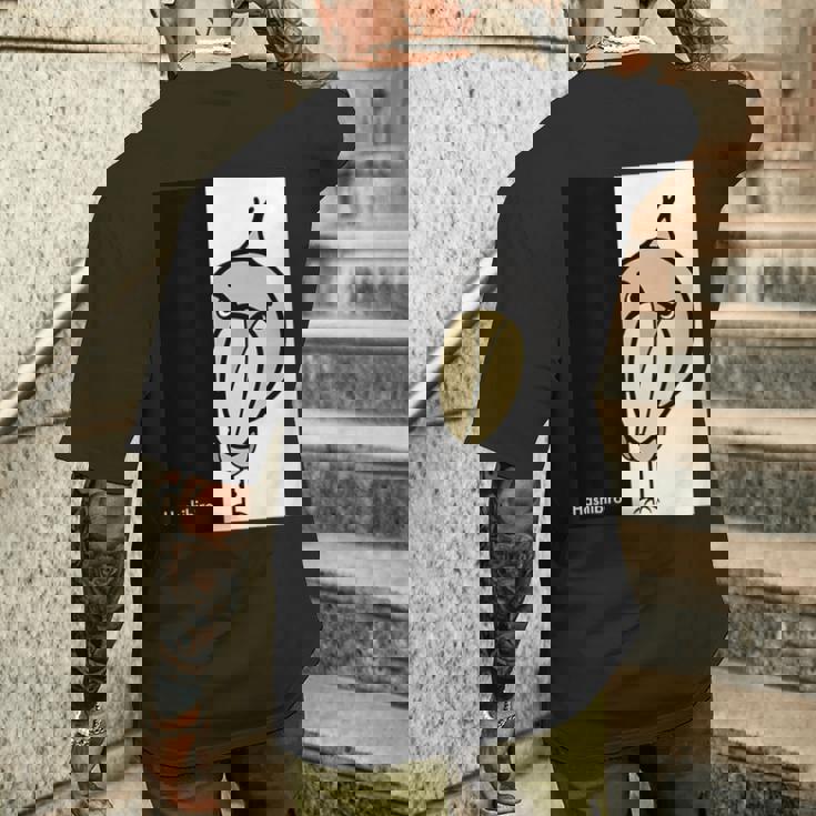 みんな大好きハシビロコウ 動かない鳥 ハシビ郎クラブt 動物園 鳥 おもしろ かわいい 両面プリント メンズTシャツ バックプリント 彼への贈り物