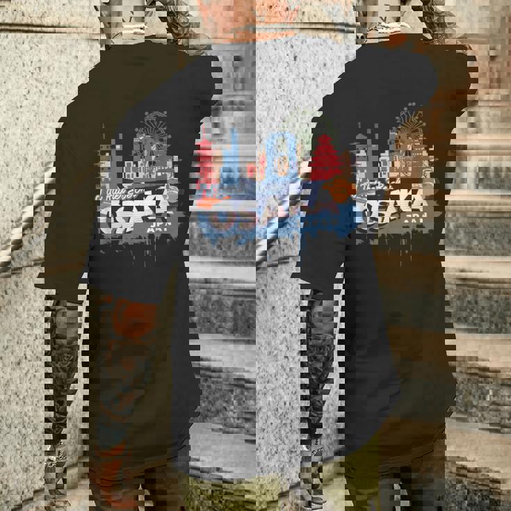 むしろ大阪にいたい ヴィンテージ日本のお土産 メンズTシャツ バックプリント 彼への贈り物