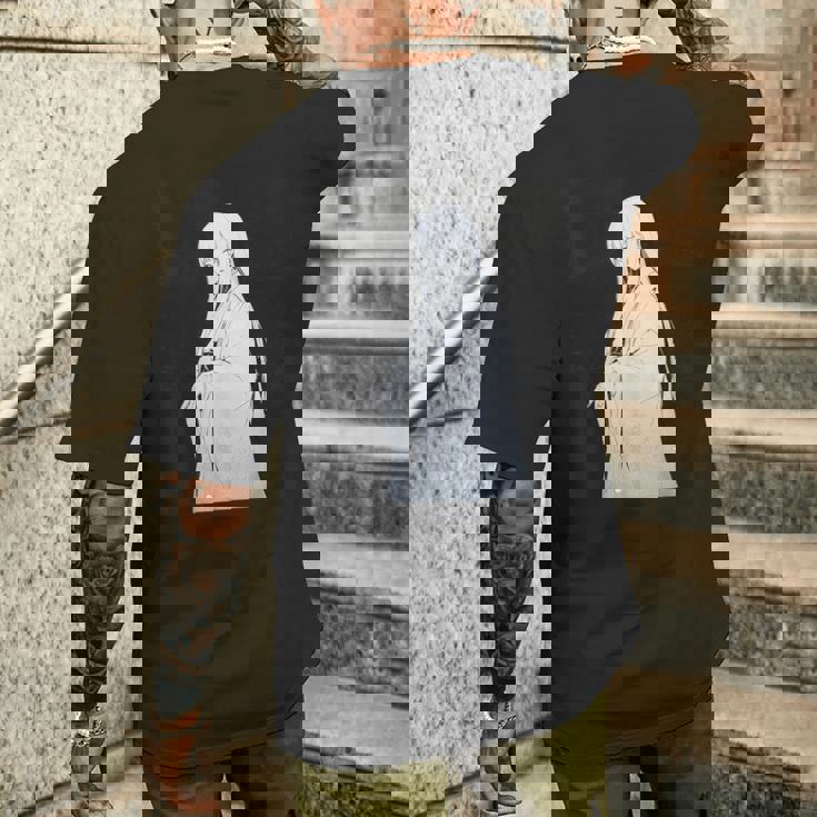 ゆきおんな アニメ キャラクター 日本語脚本背景 メンズTシャツ バックプリント 彼への贈り物