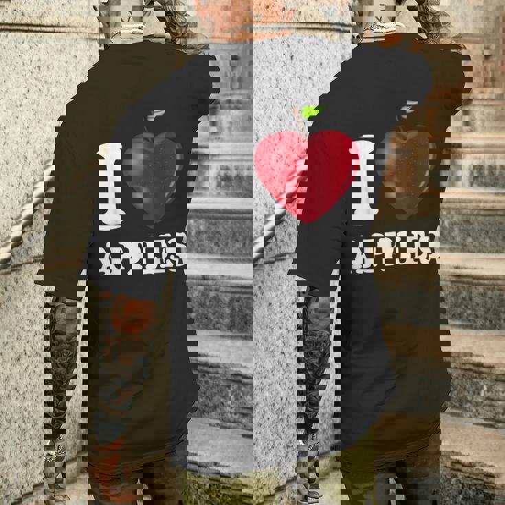 りんご大好き メンズTシャツ バックプリント 彼への贈り物