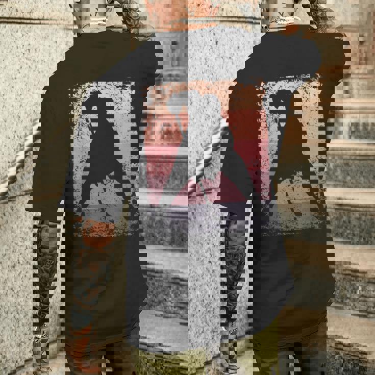 アイスホッケー プレーヤー ヴィンテージ ボーイズ アイスホッケー メンズTシャツ バックプリント 彼への贈り物