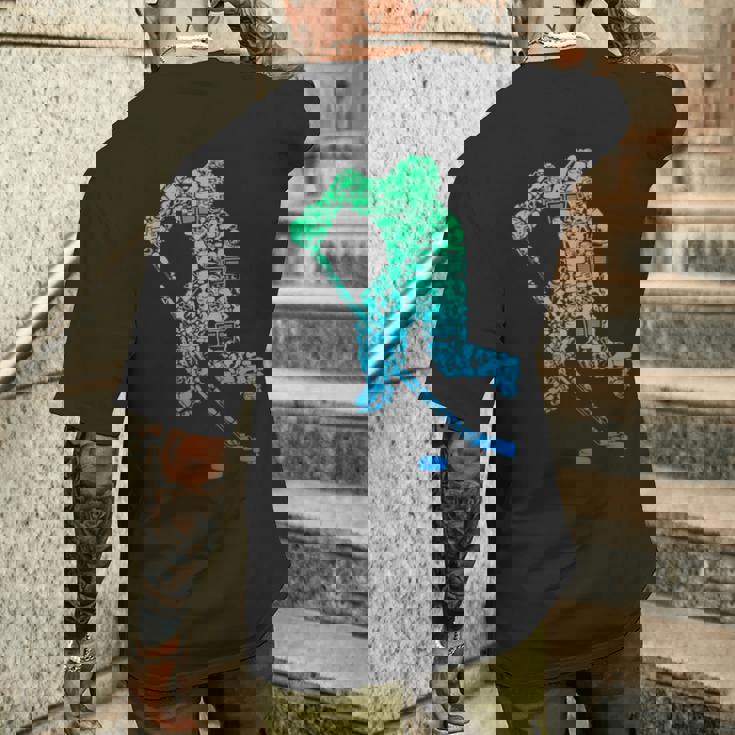 アイスホッケー選手ユースメンズキッズボーイズ 長袖tシャツ メンズTシャツ バックプリント 彼への贈り物