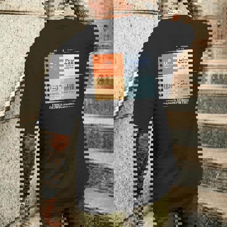 アイゼンハワー意思決定マトリックスのイラスト メンズTシャツ バックプリント 彼への贈り物