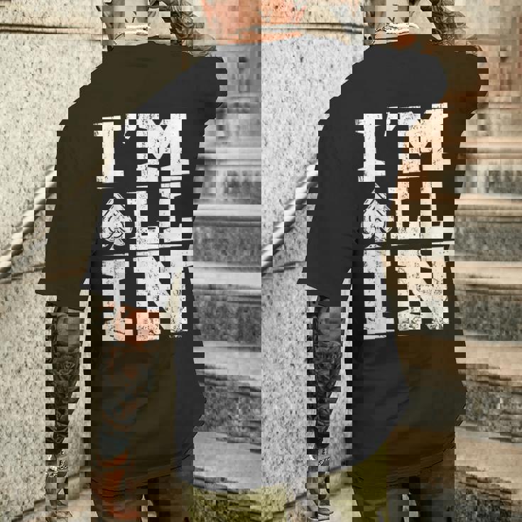 アイムオールイン ポーカーシャツ ポーカープレイヤー カード ギャンブラー メンズTシャツ バックプリント 彼への贈り物