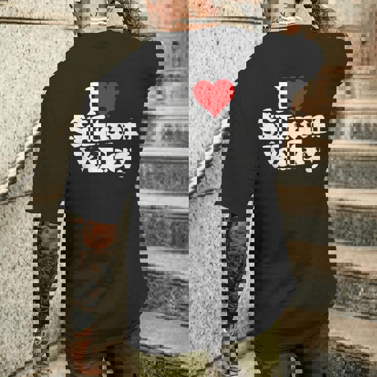 アイラブハートシリコンバレーv カリフォルニア メンズTシャツ バックプリント 彼への贈り物