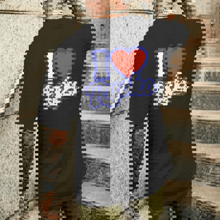 アイラブリョウコ メンズTシャツ バックプリント 彼への贈り物