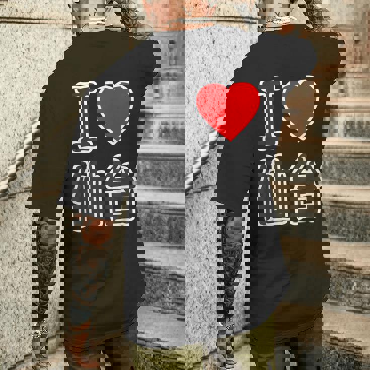 アイラブ・仙台（I Love ハート）宮城県 Big 大きな文字【47都道府県】ジモtティ 旅行お土産 面白 メンズTシャツ バックプリント 彼への贈り物