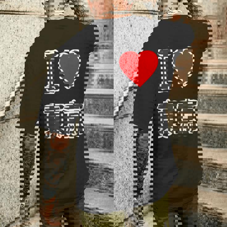 アイラブ・東京（I Love ハート）ビッグ 大きな文字【47都道府県・市区町村】ジモtティ 地元愛 旅行 お土産 面白 メンズTシャツ バックプリント 彼への贈り物