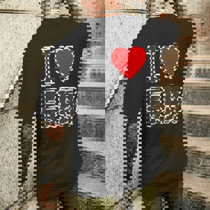 アイラブ・長野（I Love ハート）Big 大きな文字 ハート【47都道府県】ジモtティ 旅行お土産 面白 メンズTシャツ バックプリント 彼への贈り物