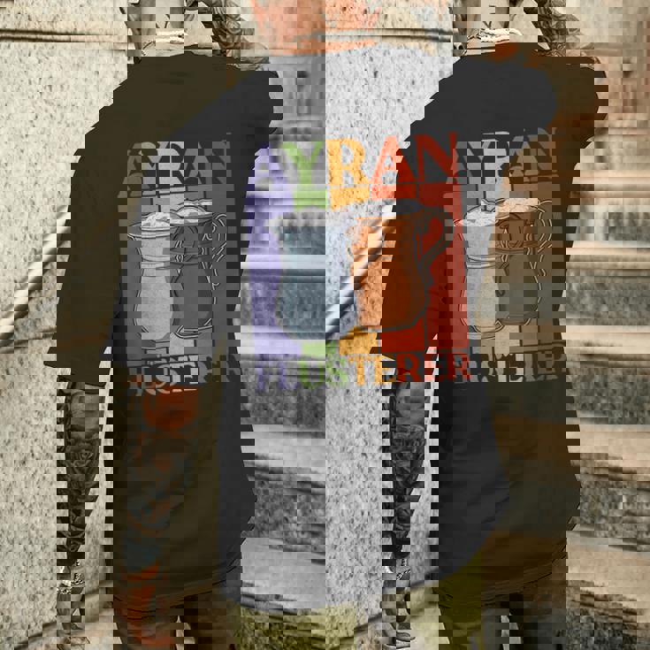 アイラン トルコ 食べ物 国のお土産 ヨーグルトドリンク 料理 メンズTシャツ バックプリント 彼への贈り物