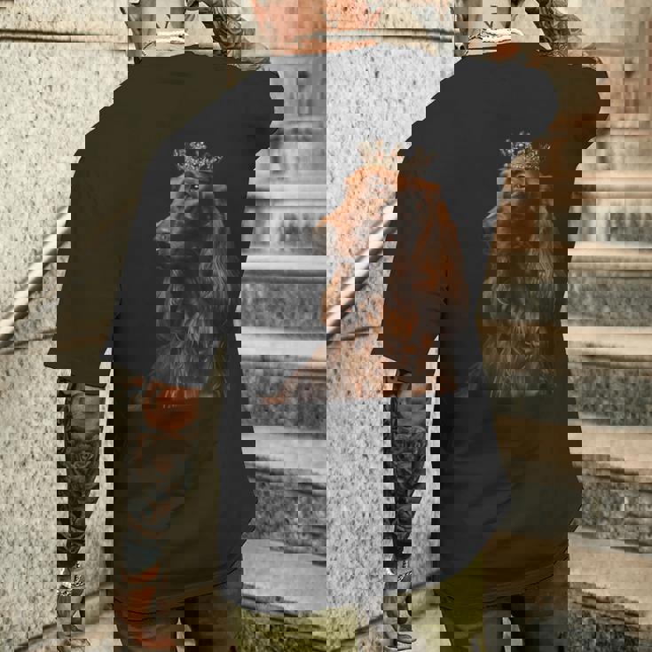 アイリッシュセッター犬 アイリッシュセッター メンズTシャツ バックプリント 彼への贈り物