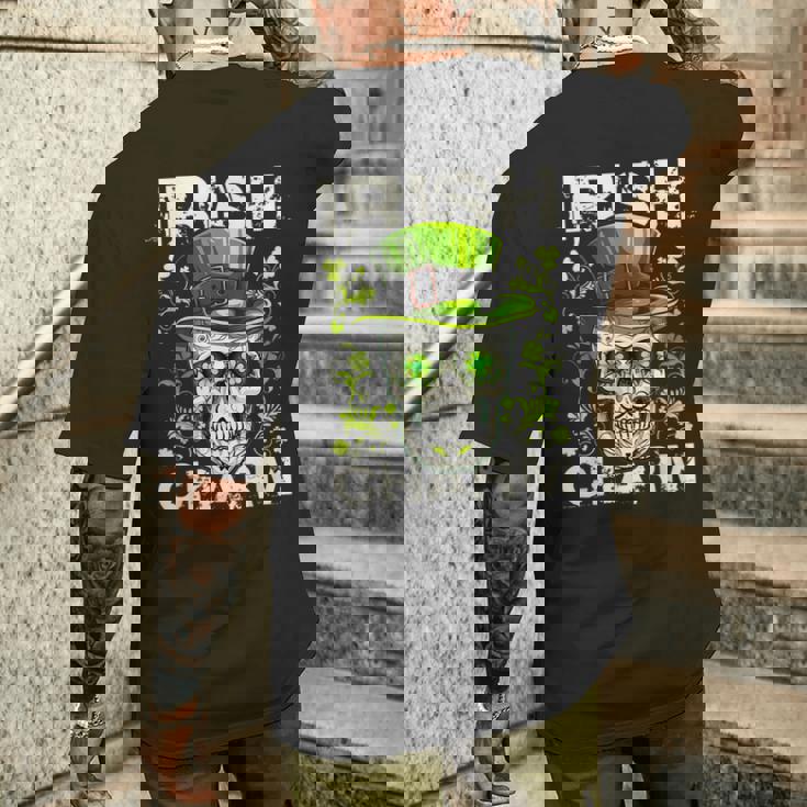 アイリッシュ・チャーム・シュガー・スカル・セント・パトリックス・デイ・アウトフィット メンズTシャツ バックプリント 彼への贈り物