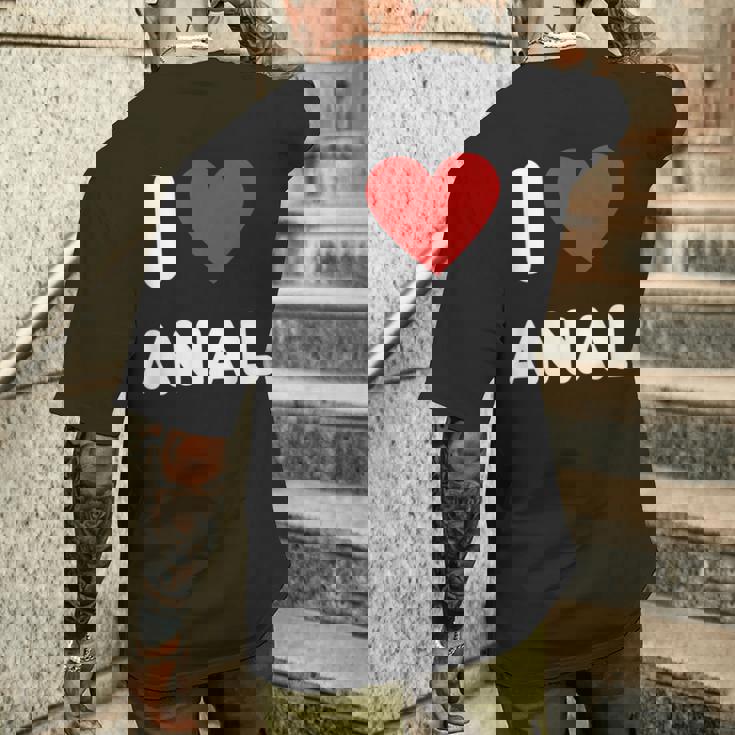 アイ・ラブ・アナル メンズTシャツ バックプリント 彼への贈り物