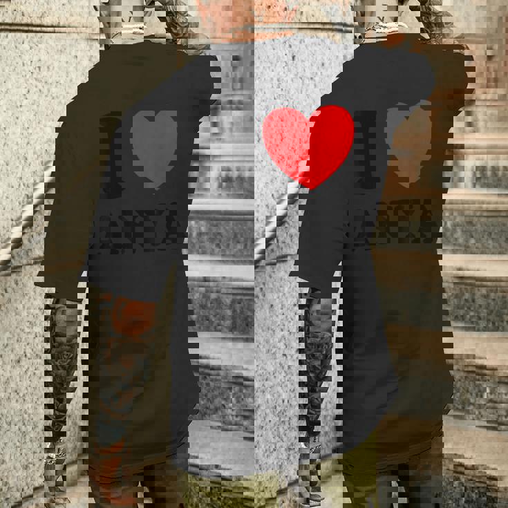 アイ・ラブ・アーニャ メンズTシャツ バックプリント 彼への贈り物