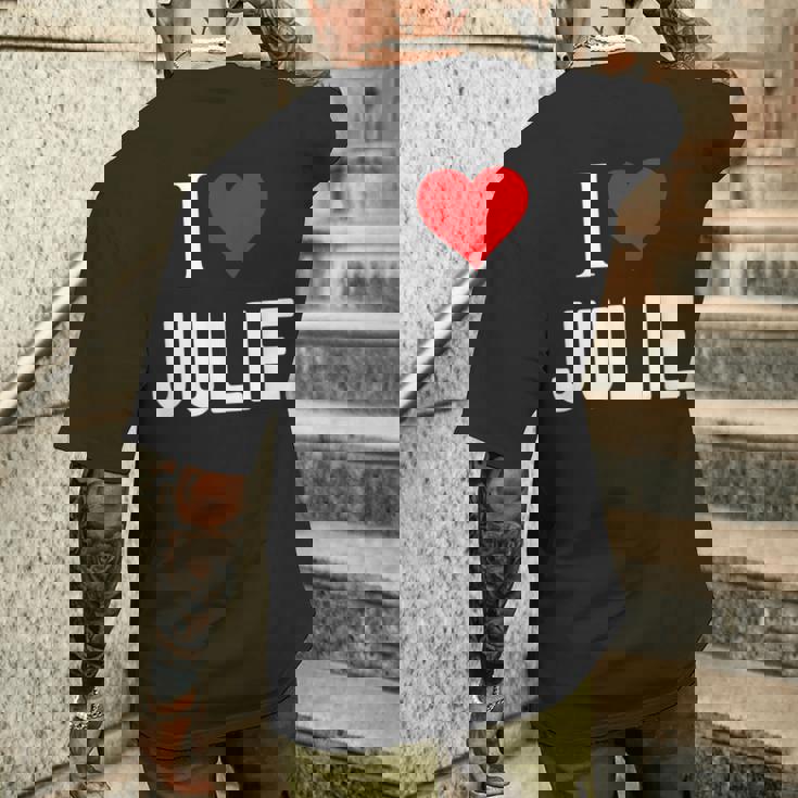 アイ・ラブ・ジュリー メンズTシャツ バックプリント 彼への贈り物