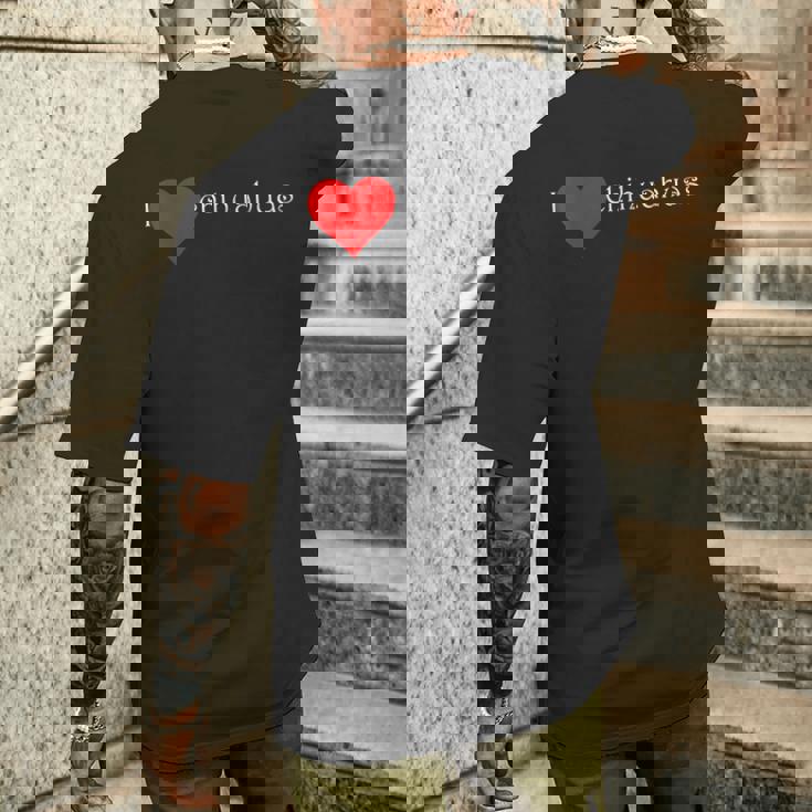 アイ・ラブ・チワワ メンズTシャツ バックプリント 彼への贈り物