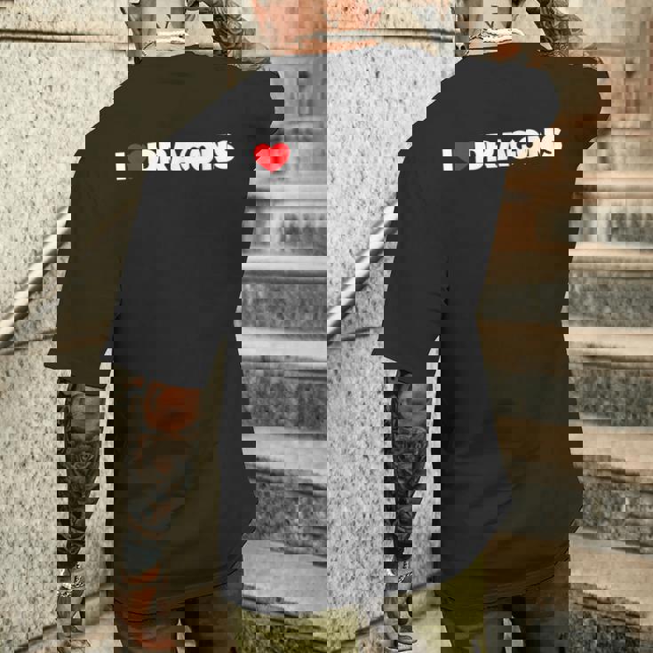 アイ・ラブ・ドラゴンズ メンズTシャツ バックプリント 彼への贈り物