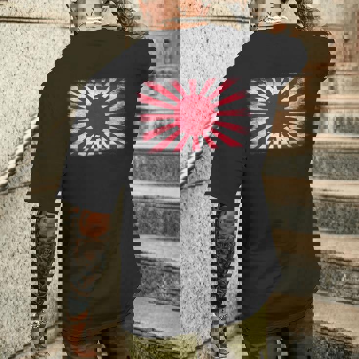 アサヒ国旗 日本 セッティングサン メンズTシャツ バックプリント 彼への贈り物