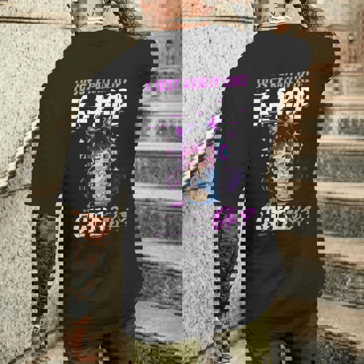 アニメ・猫 K-Pop メンズTシャツ バックプリント 彼への贈り物