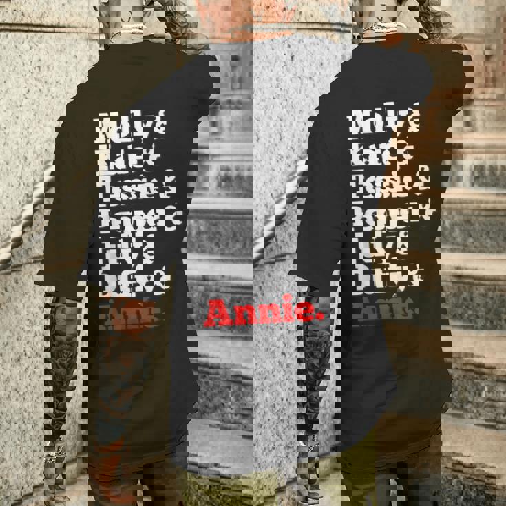アニーの孤児たち メンズTシャツ バックプリント 彼への贈り物