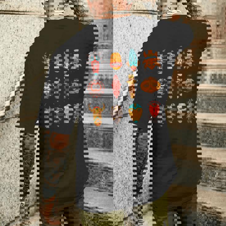 アフリカンマスクアート Blm メンズTシャツ バックプリント 彼への贈り物