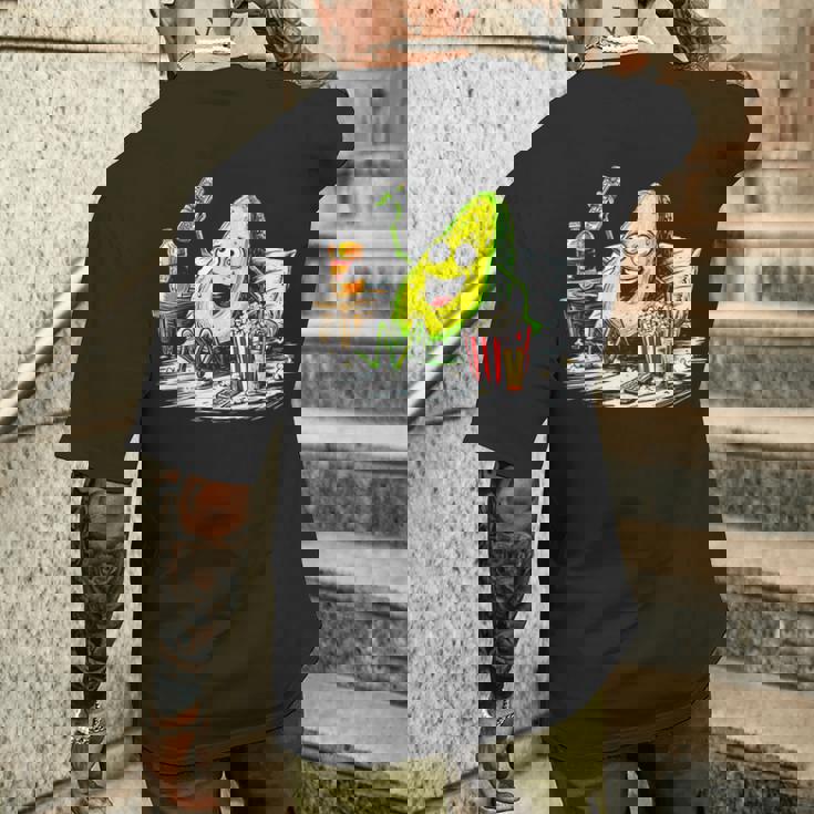 アボカド リラックス 持株 おやつ アート フルーツ モチーフ アボカド メンズTシャツ バックプリント 彼への贈り物