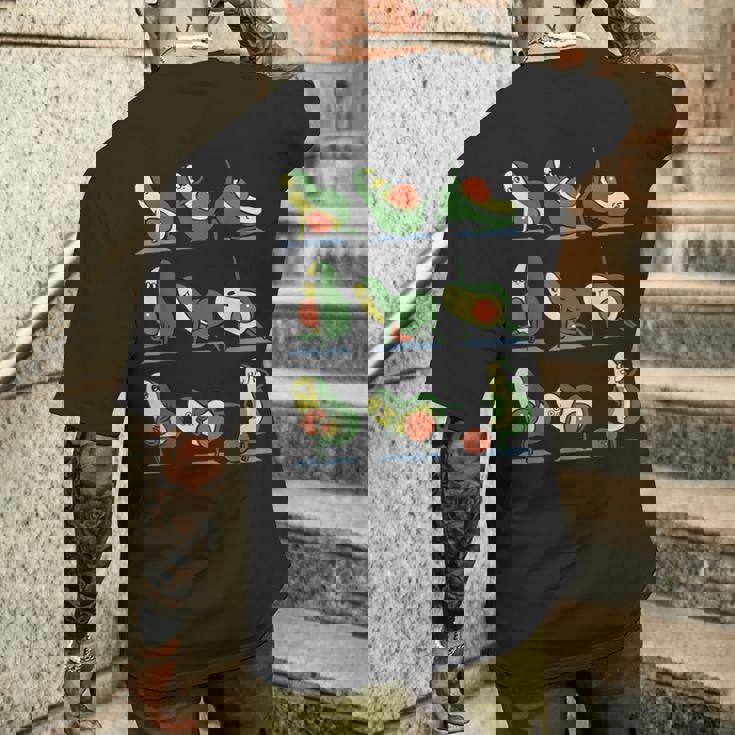 アボカドヨガ フラット腹部用 メンズTシャツ バックプリント 彼への贈り物