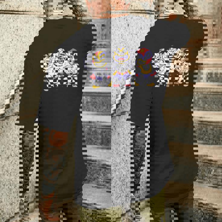 アマチュア・レスリング ルチャリブレ 面白いメキシコのプロレス メンズTシャツ バックプリント 彼への贈り物