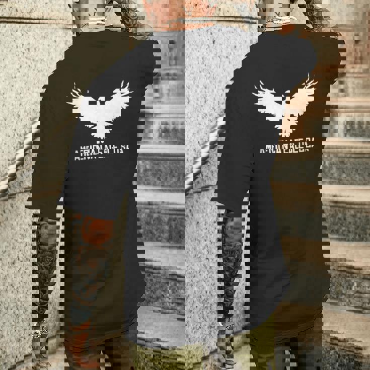 アメリカンイーグル Usa ハクトイーグルシルエット メンズTシャツ バックプリント 彼への贈り物