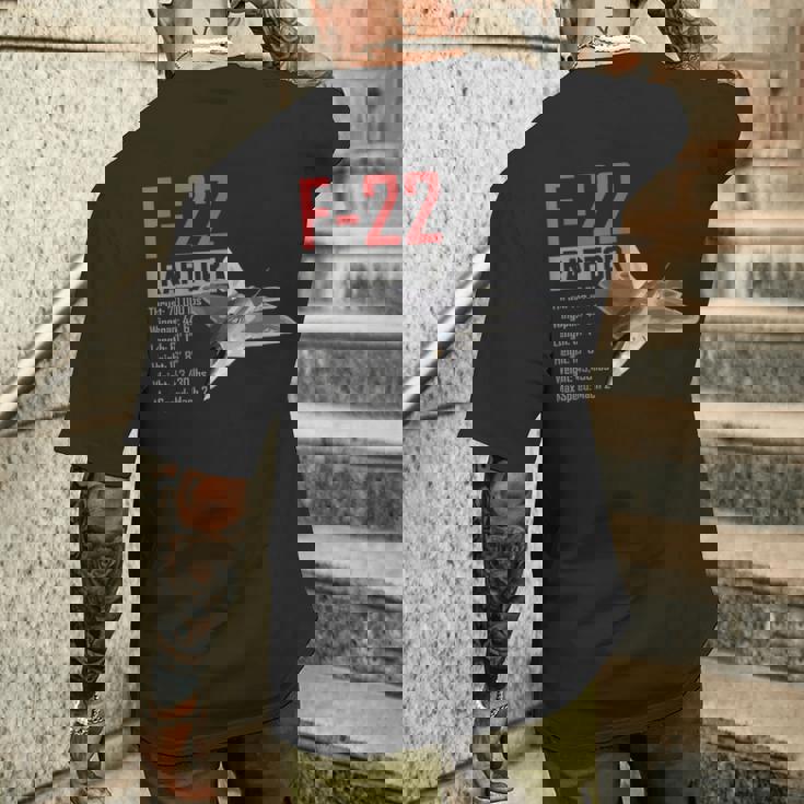 アメリカ航空機ステルス戦闘機 F22 ラプター メンズTシャツ バックプリント 彼への贈り物