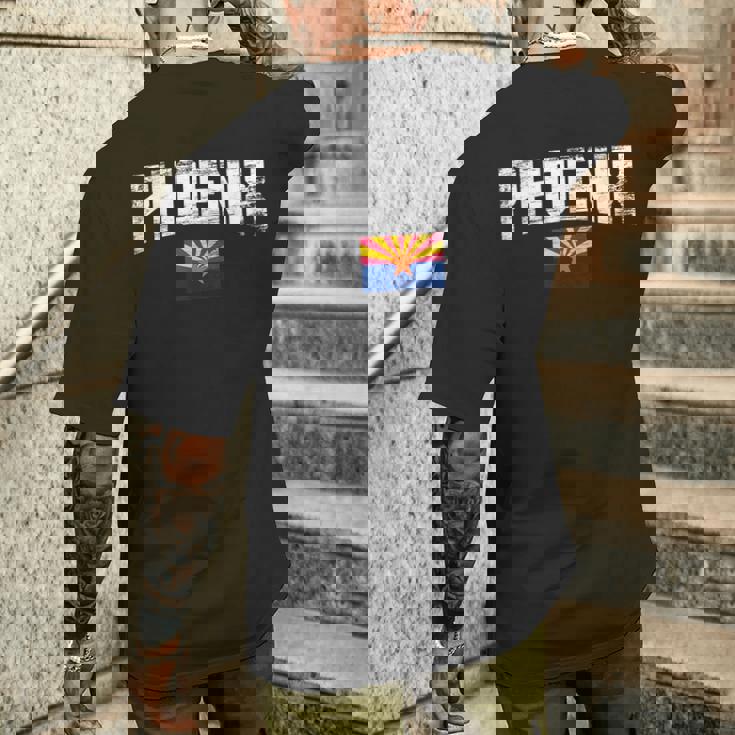 アリゾナ州フェニックス フラッグ プライド ヴィンテージ Az メンズTシャツ バックプリント 彼への贈り物