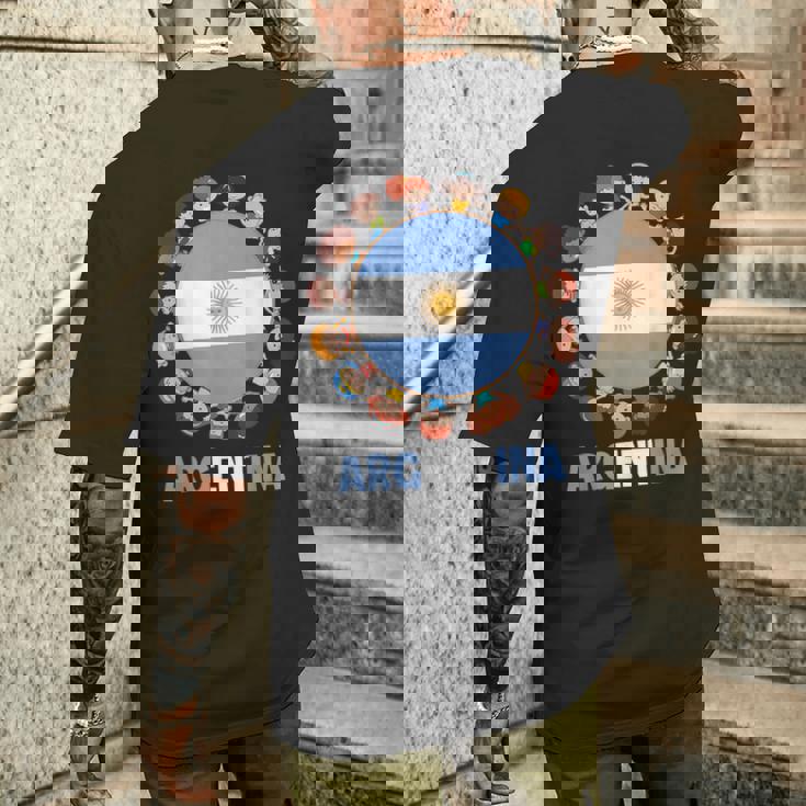 アルゼンチン国旗 ヒスパニック文化遺産月間 アルゼンチン キッズ メンズTシャツ バックプリント 彼への贈り物